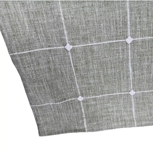 Custom Made Tablecloth Linen Runner Green & White Textile Fabric X- Long - Picture 4 of 6